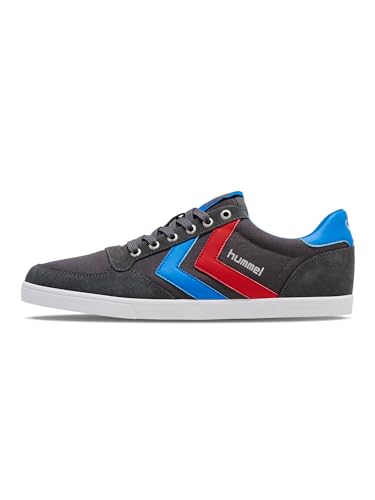 HUMMEL SLIMMER STADIL LOW, CASTLEROCK/RIBBONRED/BRIL BLUE, 42