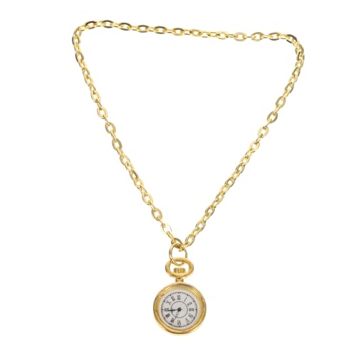 Milisten Mini Pocket Watch Accessoires Simulationstaschenuhr Miniatur-Puppentaschenuhr Mini-Uhrenfigur Miniatur-Kettentaschenuhr Miniatur-Haustaschenuhr Taschenuhrmodell Legierung Golden
