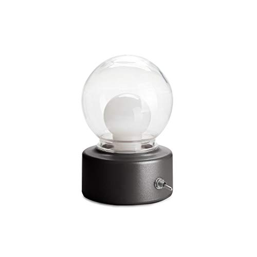 balvi Licht Bulb Schwarz Mit Magnet und integriertem Griff Warmes Licht ABS-Kunststoff/PET