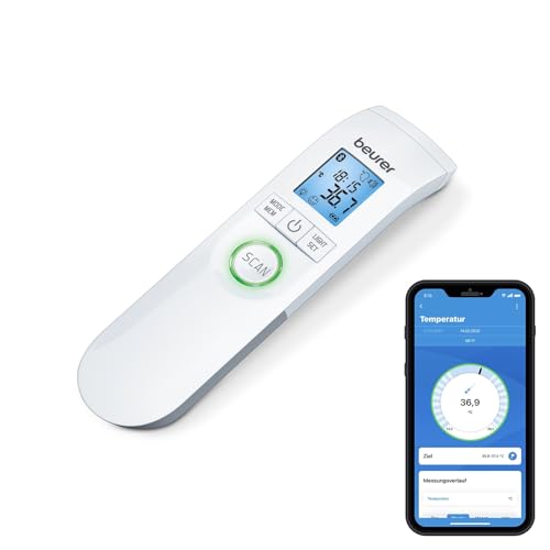 Beurer FT 95 Bluetooth, kontaktloses Infrarot-Fieberthermometer mit innovativer App-Vernetzung