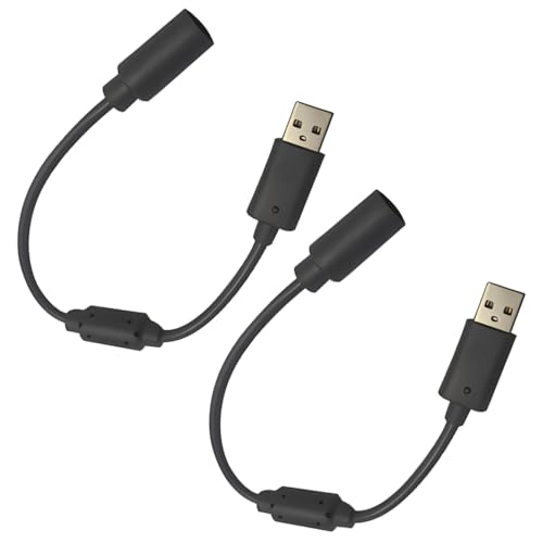 AKSIQIOL Premium Breakaway USB-Kabel für Xbox One/Series X|S, Xbox 360 & PC – unverzichtbarer Ersatz für Thrustmaster, Logitech G920 und mehr Lenkräder, schwarz, 2 Stück