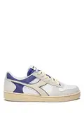 Diadora Unisex Magic Basket Low Suede Leder Gymnastikschuh, Weiße Blaue Augen, 38 EU