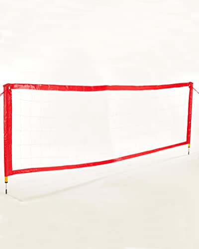 SPORTIKEL24 Fußballtennis klein – 300 cm x 80 cm – für Rasenplätze – transportabel mit Tragesack – für 2 bis 6 Spieler – Trainingshilfe für Fußball, Tennis & Freizeit