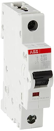 ABB S200 Leitungsschutzschalter Typ C, 1-polig 20A System Pro M Compact DIN-Schienen-Montage