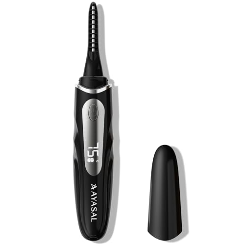 AYASAL Beheizte Wimpernzange: 10-Sekunden-Schnellaufheizen, lang anhaltender Schwung – Tragbare elektrische Wimpernzange, sicheres Anti-Verbrennungs-Design für alle Wimperntypen