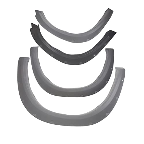 2 Kotflügelverbreiterungen vorne + 2 Rad, hintere Tasche, Nieten, anschraubbare Kotflügelverbreiterungen, Karosserieteile, Kompatibel Für DODGE RAM 1500 2009–2017