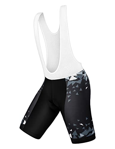 INBIKE Fahrrad Trägerhose Kurz Herren mit Sitzpolster Radlerhose Bib Shorts Atmungsaktiv Dehnbar Trägershorts für Radsport Mountainbike L