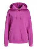 Jack & Jones Damen Jxabbie RLX Ls Every Hood SWT Noos Kapuzenpullover, Fuchsia Red/Print:Carmine Rose Jjxx Logo, M