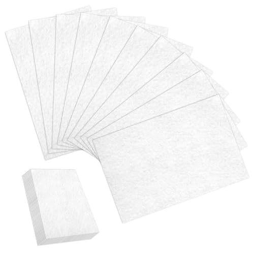 Weiße Filz Blätter, 10 Stück Filz Blätter Zum Basteln Weiße Filz Gewebe Blätter Steife Handwerks-Hobby-Filz Platten Dicke Weiche Woll Filz Blätter Bastelfilz Für Heimwerker Kunst Und Näh Projekte