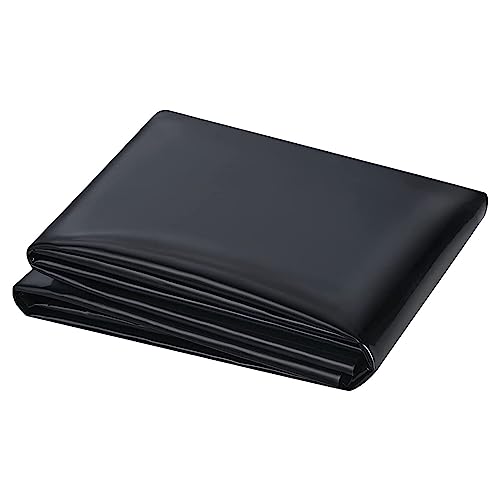 Schwarze HDPE 0,12 mm Teichfolie für Koiteiche, Bachläufe, Springbrunnen und Wassergärten, flexible Anti-Sicker-Membranfolie, ideal für Gartenteichbau, langlebig und L
