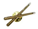 Miniblings Drum Sticks Pin Brosche Trommelstöcke Percussion Trommel Schlagzeug - Handmade Modeschmuck I Anstecknadel Button Pins