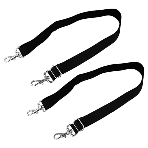 2 Stück 70-140 cm Beingurte Pferdedecke, Schwarze Nylon Pferdedeckengurte mit Drehbarem Clip aus Zinklegierung Verstellbares Pferdebeingurt Ersatzzubehör für Multifunktion