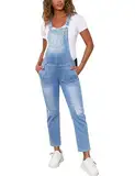 Bhome Umstands-Overall, knöchellang, Skinny, Umstandsjeans, Denim, Bidoverall, Hell, blau, Large