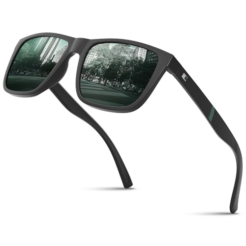 Glapeame Polarisiert-Sonnenbrille-Herren-Damen-Sunglasses-Men-Woman-Unisex Sonnenbrillen Geeignet für Outdoor-Aktivitäten,e-schwarzgrün