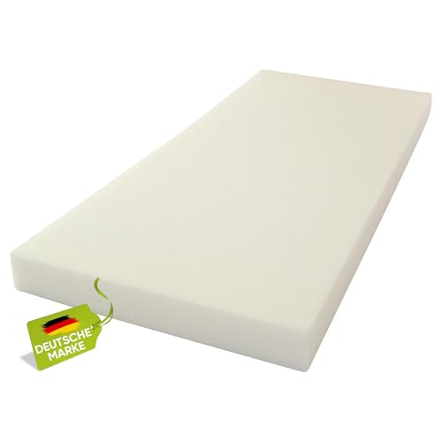 homesti Schaumstoffplatte in 120 x 60 x 6 cm, mittlere Härte, Schaumstoffmatte zuschneidbar, als Sitzpolster, Matratzen, DIY Projekte, Paletten