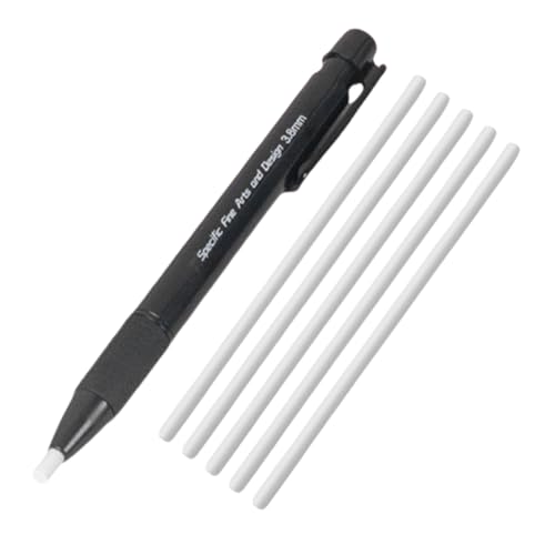 -Radiergummi, Radierstift für Künstler, 3,8 mm Spitze, einziehbarer Radierstift mit 5 Nachfüllungen für Zeichnen, Zeichnen, Skizzieren, Korrektur