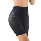 Damen-Unterwäsche mit mittlerer Taille,Körperformung, Körperkleidung, dünne Körperformungshose, Spitze, Gesäß, Postpartale mittlere Taille, Licht-Unterhose, Hose für Damen Braut (Black, L)