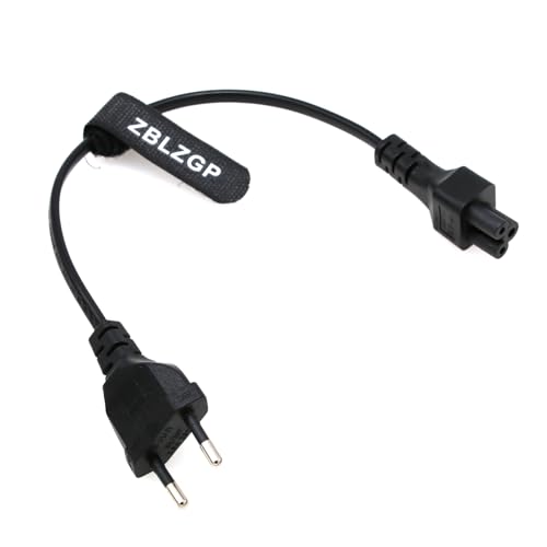 ZBLZGP Netzkabel EU Stecker 3pin AC Stromkabel IEC C5 3 Prong Stecker Stromversorgungskabel für Dell Notebook Comnputer Monitor LG TV Laptop IEC320 C5 Clover (CEE 7/16 to C5)