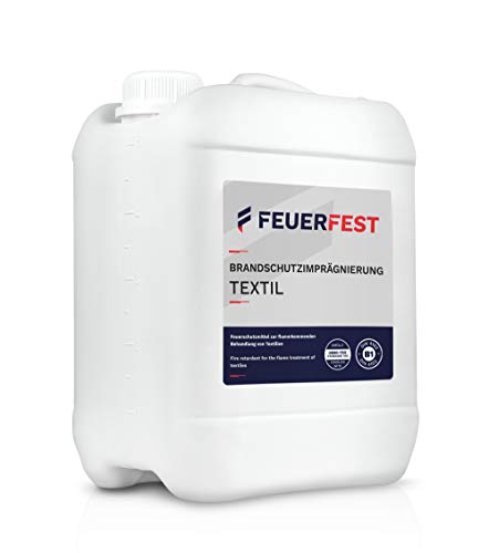 FEUERFEST® Brandschutzimprägnierung Textil 5l - B1 DIN 4102 - Oeko-TEX, Feuerschutzmittel, Brandschutzmittel