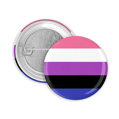 3x Genderfluid Flagge Button 25mm Pride CSD Lgbt Badge