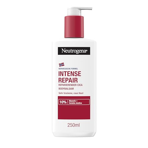 Neutrogena Norwegische Formel Intense Repair Reparierender CICA Bodybalsam (250 ml), feuchtigkeitsspendender, nicht fettender Bodybalsam mit Glycerin & Centella Asiatica für sehr trockene, raue Haut