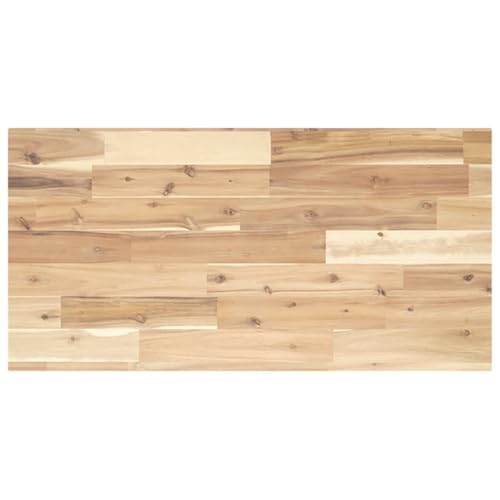 vidaXL Rechteckige Esstischplatte aus massivem Akazienholz, 80 x 40 cm, anpassbare Oberfläche für Wohnzimmer/Badezimmer