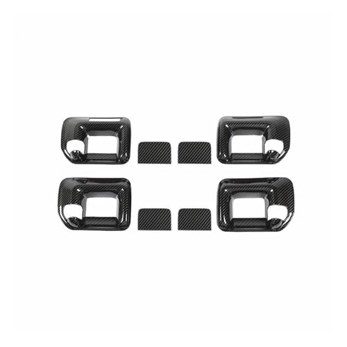 Dekorative Zubehör Auto-Innentürgriff-Dekorationsabdeckungsaufkleber Für Chevy Für Silverado Für GMC Für Sierra 2014-2018 Auto Dekoration(Carbon fibergrain)