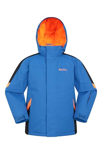 Mountain Warehouse Raptor warme Winterjacke für Kinder - wasserdichter Parka für Jungen und Mädchen, für extreme Kälte und Schnee, Ski-Jacke mit Taschen Kobalt Kinder 128 DE (7-8 Jahre)