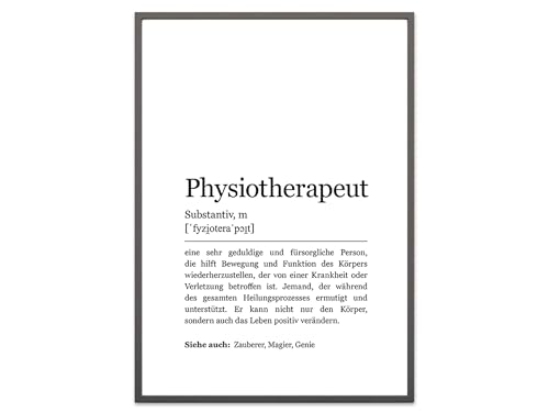 Ritterprintz Physiotherapeut Bild Kunstdruck Wörterbuch Din A4 Wandbild Druck Poster Fine Art Deko Geschenkidee