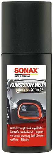 SONAX Kunststoff Neu Schwarz (100 ml) zur Farbauffrischung stark ausgebleichter Kunststoffe im Fahrzeugaußenbereich | Art-Nr. 04091000