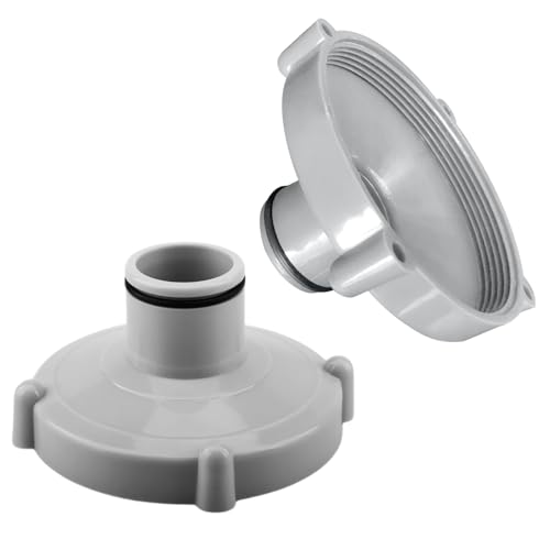 2pcs Poolsauger Adapter für Saugschlauch, Schnelle Reinigung des Pools, Adapter für Saugschlauch für Quick-up Pools (Grau)