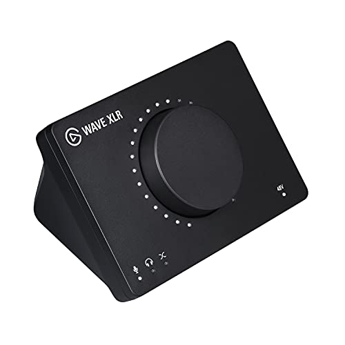 Elgato Wave - Audiomixer und Vorverstärker für XLR-Mikro, Interface-Steuerung, 48 V Phantomspeisung, Tippen zum Stummschalten, digitale Mixing-Software zum Streamen, Aufnehmen, Podcasten, Mac/PC