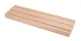 Rayher 62833000 Holz Setzleiste, 18x5 cm, mit 3 Rillen, Holzhalter