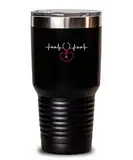 850 ml Trinkbecher, Edelstahl, isoliert, lustiges Stethoskop, Herzdoktor