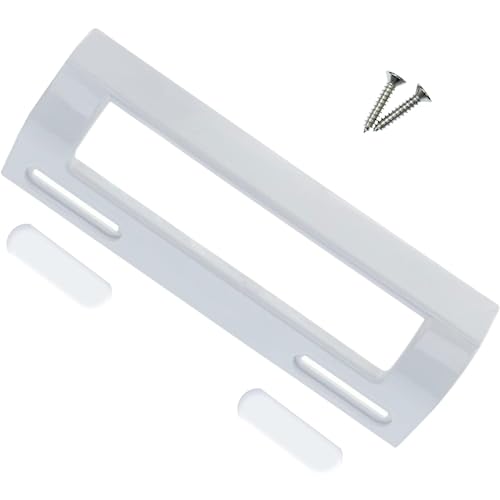 ALGOMAS® Universeller Kühlschrankgriff | inklusive 2 Schrauben und Zierleisten | verstellbar von 8 bis 16 cm | Weiß