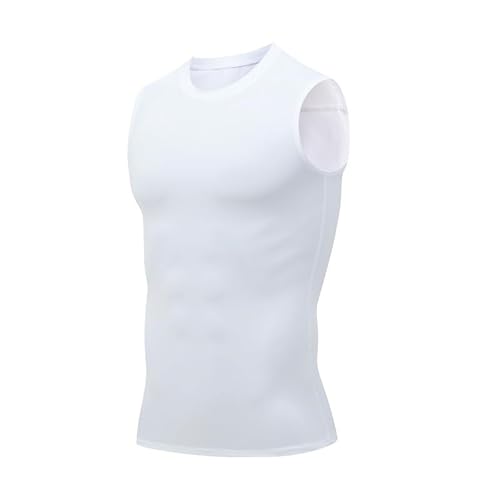 Smatstyle Kompressionsshirt Shirt Herren Ärmelloses Laufshirt,Tanktop atmungsaktives elastisches Quick Dry Funktionsshirts Baselayer Sports Fitness
