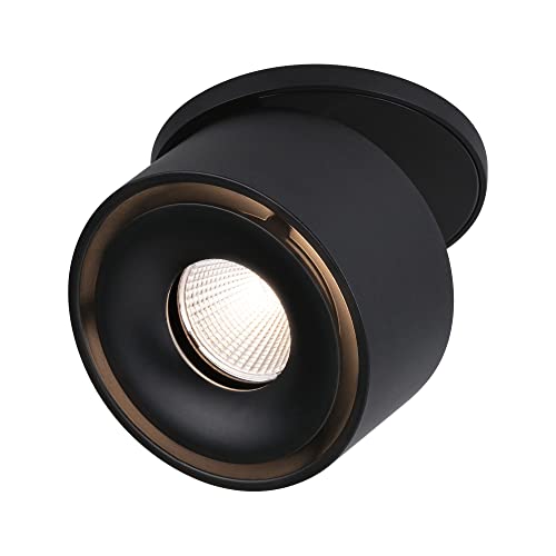 Paulmann 93370 LED Einbauleuchte Spircle 78mm incl. 1x8,0 W Warmweiß Schwarz matt Aluminium Beleuchtungssystem 3000 K