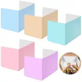 GOMETY 5 Stück Trennwand für Schreibtisch, Tragbarer Macaron-Farbe Sichtschutz Kabine Schule, Papier Faltbar Schreibtischteiler für Schule Büro Bibliothek Grundschule Lernbüro Mehrfarbig 40×30×30cm