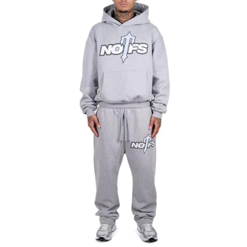 Generisch Streatwear Trainingsanzüge Für Herren Damen Baggy Jogginghose Nofs Track Suit Streetwear Nofstracksuit Jogginganzug Tracksuit Hoodie Trainingsanzug Zweiteiler Hip Hop Outfit Anzug - C03,M