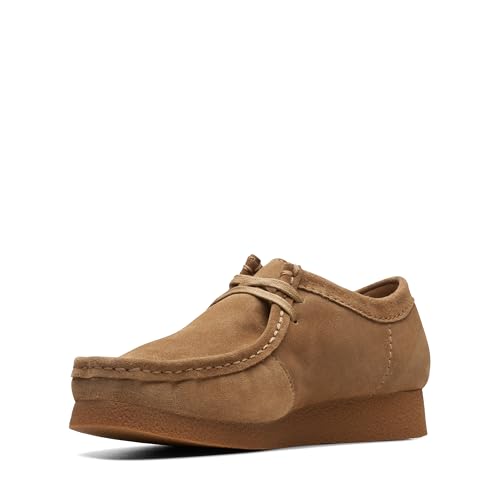 Clarks Herren WallabeeEVO Derby Schnürhalbschuhe, Dark Sand Suede, 45 EU