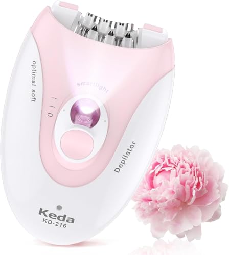 Epilierer für frauen, Gesichtsepilierer Damen, kabelloser elektrischer Epilierer für Gesichts- und Körperhaarentferner, Epilierer mit LED-Licht für Frauen, Gesicht, Körper, Achselhöhle, Bikini, Bein