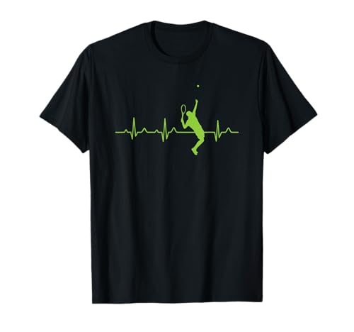 Tennis Spieler Tenniskleidung Tennis Herzschlag T-Shirt