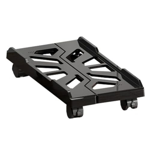 Reykentu Computer Tower Ständer Einstellbar Mobile CPU Ständer CPU Halter PC Tower Ständer mit Rollen Rollen Riser Ständer Schwarz