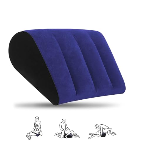 LANZLC Sex Lendenkissen Sex Kissen, Aufblasbarer Keil Dreieck Sexkissen für Sexstellungen, Erotic Ramp Sex Position Unterstützung Spielzeug, Paar Tiefe Position Unterstützung für Frauen Männer