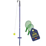 Best Sporting Twistball-Set in blau I Circletennis für den Garten I 2 Circle-Tennis Schläger & 1 Swingball I Ball mit Schnur mit Schläger I Gartenspiele für Kinder & Erwachsene