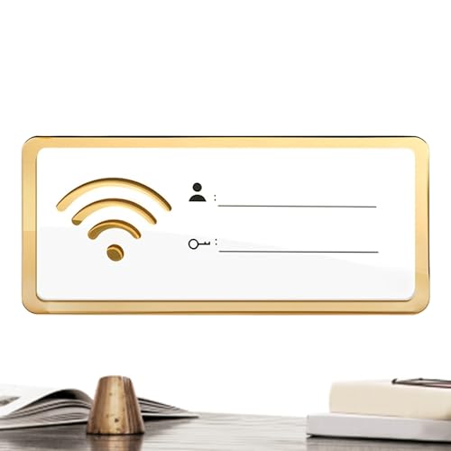 30G WiFi -Passwort -Zeichen - Acryl -Wandanzeige, moderne Internetboard | Einfache Montageplakette für Büro, Hotellobby, Gästezimmer, Einkaufszentrum, Apartmenteingang, Kompaktnetzzugangserinnerung