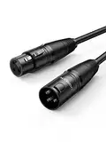 UGREEN Mikrofonkabel XLR Stecker auf XLR Busche Kabel Schwarz (2M) Kompatibel mit Mikrofone oder andere Studio Ausrüstung an einen PA, Mischpult oder Aktivlautsprecher