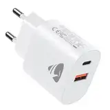 USB C Ladegerät,20W 2Port USB C Stecker Adapter mit USB-C und USB-A,USB C Schnellladen Charger für iPhone 16 15 14 Pro Max 13 12 11 SE 2020 XS XR 8 Samsung A15 A55 S24 Schnellladegerät USB C Netzteil