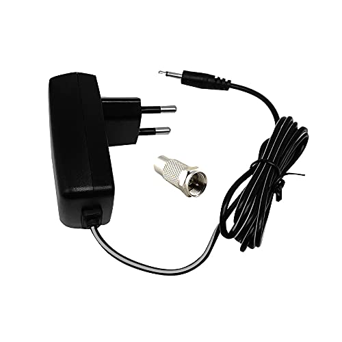 WICAREYO Netzteil Ladegerät für Atari 2600, AC Adapter Netzteil EU Netzstecker Kabel mit RCA auf F Adapter für Atari 2600