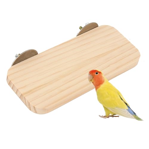 Sitzbrett Papage, Holz Plattform, Vogelplattform, Sitzbrett, Sitzbretter für Vögel, Vogelkäfig Zubehör, Geeignet für Papageien, Wellensittiche, Nymphensittiche, Hamster, Meerschweinchen Usw